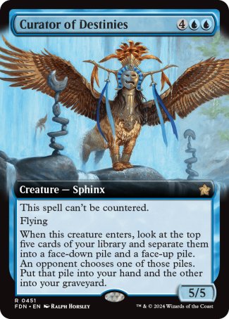 (451) Magic The Gathering Magic: The Gathering Foundations: Extras Single: Curator of Destinies (V.3)  Rare