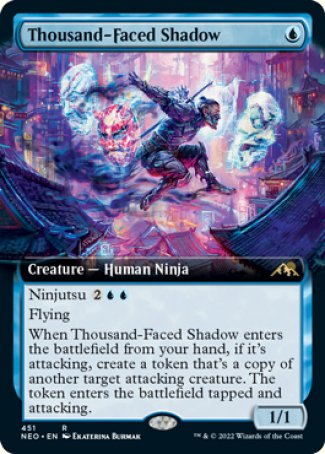 (451) Magic The Gathering Kamigawa: Neon Dynasty: Extras Single: Thousand-Faced Shadow (V.2)  Rare