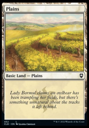 (452) Magic The Gathering Commander Legends: Battle for Baldur's Gate: Extras Single: Plains (V.2) Holo Land