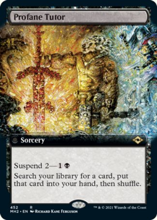 (452) Magic The Gathering Modern Horizons 2: Extras Single: Profane Tutor (V.3)  Rare