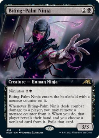 (452) Magic The Gathering Kamigawa: Neon Dynasty: Extras Single: Biting-Palm Ninja (V.2)  Rare