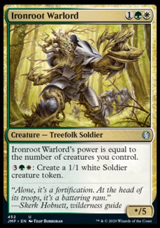 (452) Magic The Gathering Jumpstart Single: Ironroot Warlord  Uncommon