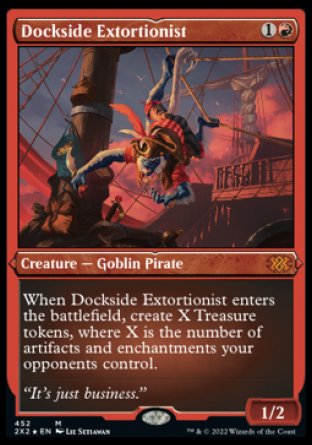 (452) Magic The Gathering Double Masters 2022: Extras Single: Dockside Extortionist (V.2) Holo Mythic