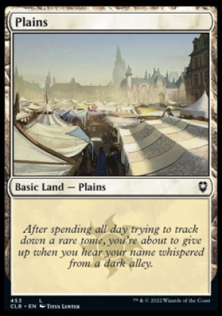 (453) Magic The Gathering Commander Legends: Battle for Baldur's Gate: Extras Single: Plains (V.3) Holo Land