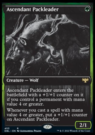 (453) Magic The Gathering Innistrad: Double Feature Single: Ascendant Packleader Holo Rare