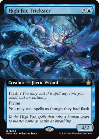 (453) Magic The Gathering Magic: The Gathering Foundations: Extras Single: High Fae Trickster (V.3)  Rare