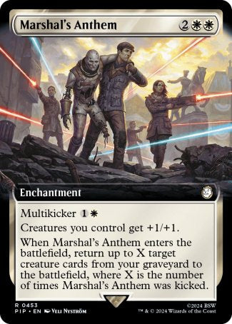 (453) Magic The Gathering Universes Beyond: Fallout: Extras Single: Marshal's Anthem (V.1)  Rare