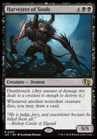 (453) Magic The Gathering Foundations Jumpstart Single: Harvester of Souls  Rare