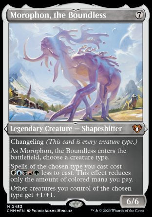 (453) Magic The Gathering Commander Masters: Extras Single: Morophon, the Boundless (V.1) Holo Mythic