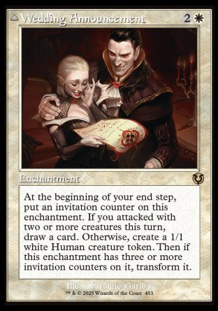 (453) Magic The Gathering Innistrad Remastered: Extras Single: Wedding Announcement // Wedding Festivity  Rare