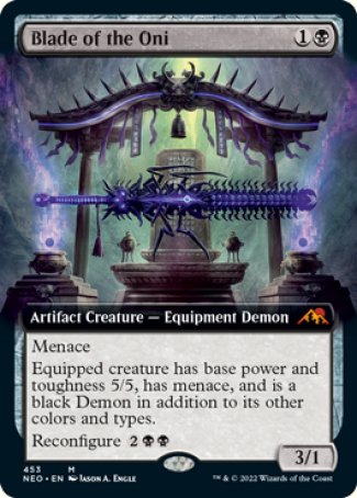 (453) Magic The Gathering Kamigawa: Neon Dynasty: Extras Single: Blade of the Oni (V.2)  Mythic