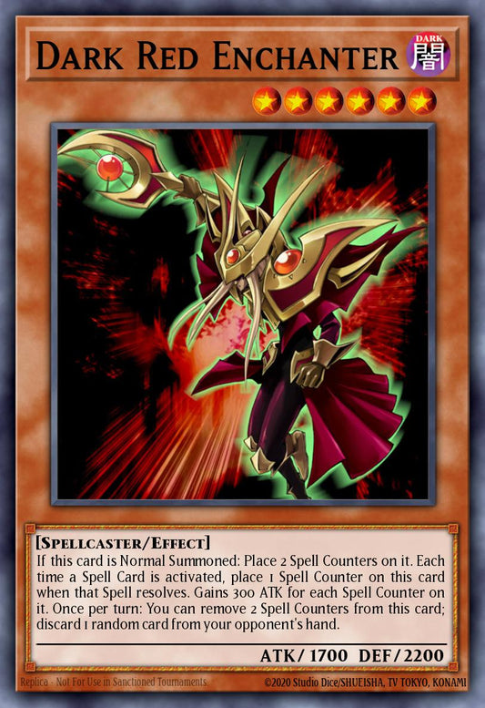 (002) YuGiOh TCG SBSC: Speed Duel: Scars of Battle Single: Dark Red Enchanter  Super Rare