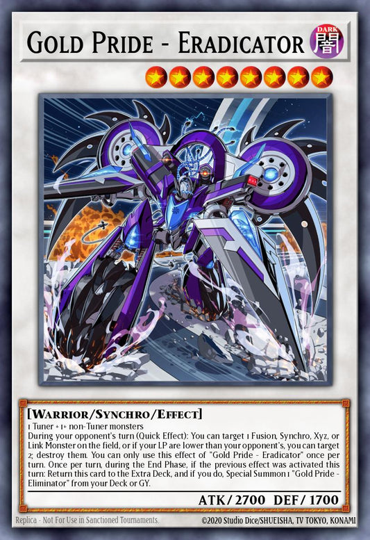 (041) YuGiOh TCG LEDE: Legacy of Destruction Single: Gold Pride - Eradicator (V.2 - Quarter Century Secret Rare)  Quarter Century Secret Rare