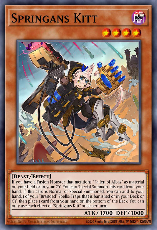 (108) YuGiOh TCG BLTR: Battles of Legend: Terminal Revenge Single: Springans Kitt  Ultra Rare