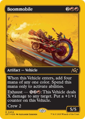 (454) Magic The Gathering Aetherdrift: First-Place Single: Boommobile (V.1)  Rare