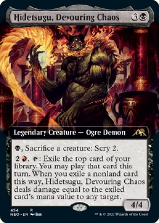(454) Magic The Gathering Kamigawa: Neon Dynasty: Extras Single: Hidetsugu, Devouring Chaos (V.2) Holo Rare