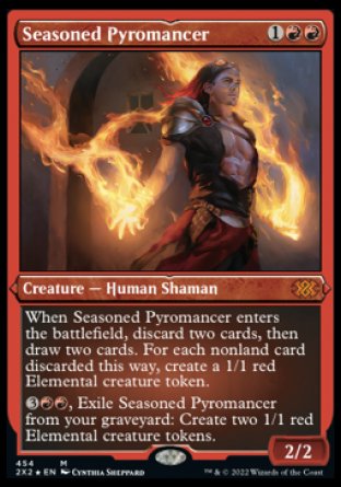 (454) Magic The Gathering Double Masters 2022: Extras Single: Seasoned Pyromancer (V.2) Holo Mythic