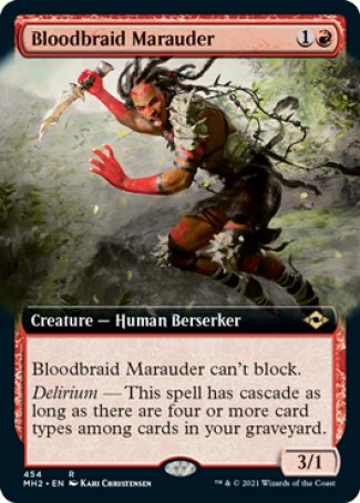 (454) Magic The Gathering Modern Horizons 2: Extras Single: Bloodbraid Marauder  Rare