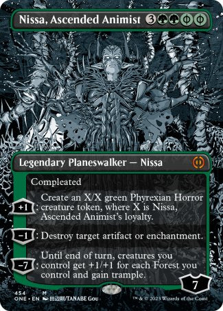 (454) Magic The Gathering Phyrexia: All Will Be One: Extras Single: Nissa, Ascended Animist (V.5)  Mythic