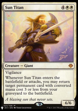 (021) Magic The Gathering The List Single: Sun Titan  Mythic