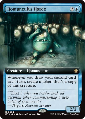 (454) Magic The Gathering Magic: The Gathering Foundations: Extras Single: Homunculus Horde (V.3) Holo Rare