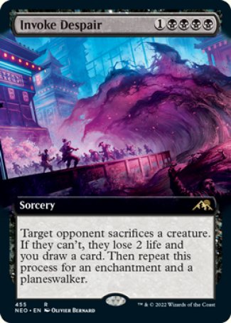 (455) Magic The Gathering Kamigawa: Neon Dynasty: Extras Single: Invoke Despair (V.2) Holo Rare