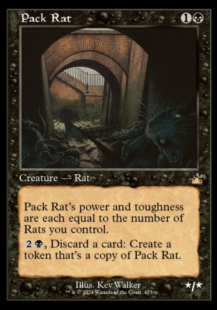 (455) Magic The Gathering Ravnica Remastered: Extras Single: Pack Rat (V.1)  Holo Rare