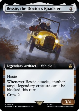 (455) Magic The Gathering Universes Beyond: Doctor Who: Extras Single: Bessie, the Doctor's Roadster (V.1) Holo Rare