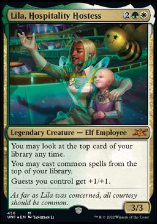 (456) Magic The Gathering Unfinity: Extras Single: Lila, Hospitality Hostess (V.2)  Mythic