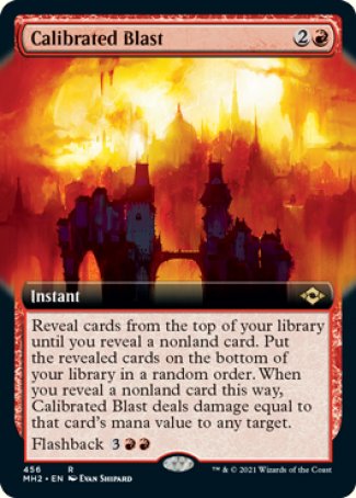 (456) Magic The Gathering Modern Horizons 2: Extras Single: Calibrated Blast (V.3) Holo Rare