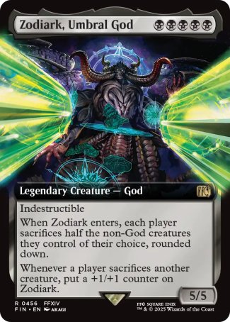 (456) Magic The Gathering Magic: The Gathering - FINAL FANTASY: Extras Single: Zodiark, Umbral God (V.2)  Rare