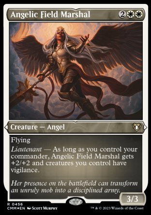 (456) Magic The Gathering Commander Masters: Extras Single: Angelic Field Marshal  Rare