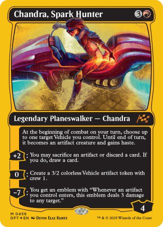 (456) Magic The Gathering Aetherdrift: First-Place Single: Chandra, Spark Hunter  Mythic