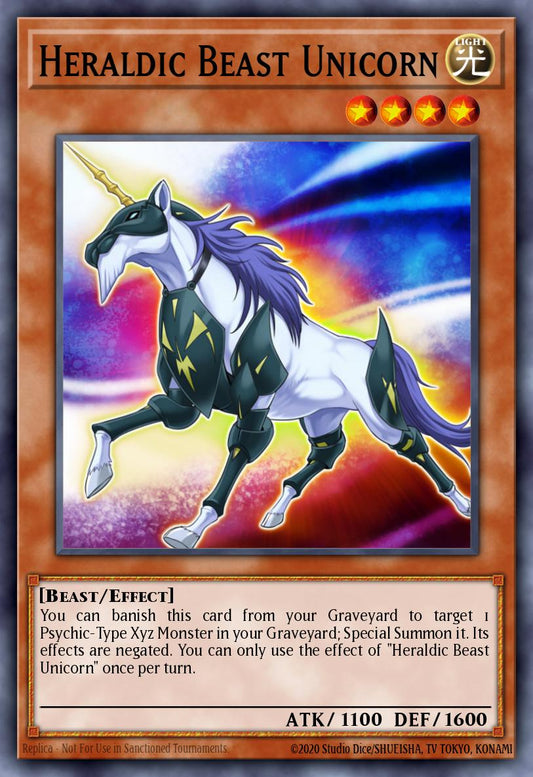 (116) YuGiOh TCG BLMM: Battles of Legend: Monster Mayhem Single: Heraldic Beast Unicorn  Ultra Rare