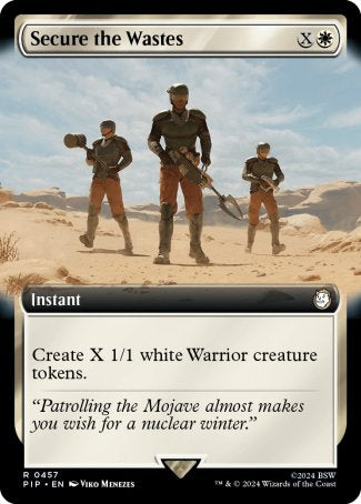 (457) Magic The Gathering Universes Beyond: Fallout: Extras Single: Secure the Wastes (V.1)  Holo Rare