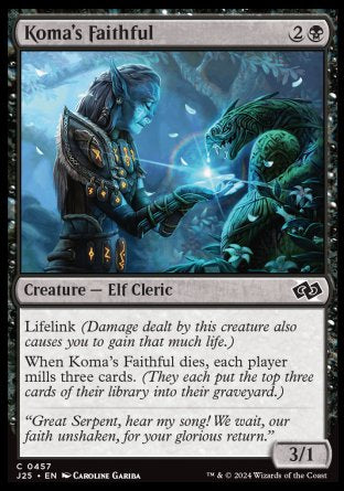 (457) Magic The Gathering Foundations Jumpstart Single: Koma's Faithful  Common