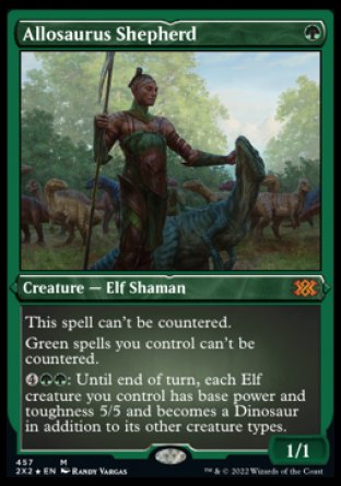 (457) Magic The Gathering Double Masters 2022: Extras Single: Allosaurus Shepherd (V.2)  Mythic