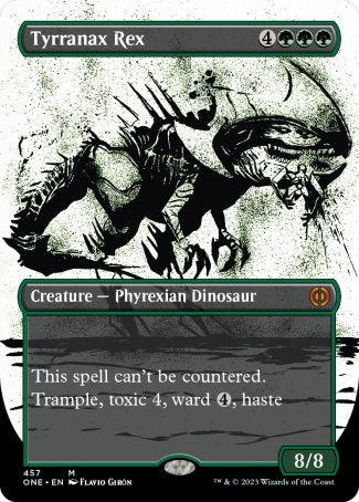 (457) Magic The Gathering Phyrexia: All Will Be One: Extras Single: Tyrranax Rex (V.3) Holo Mythic