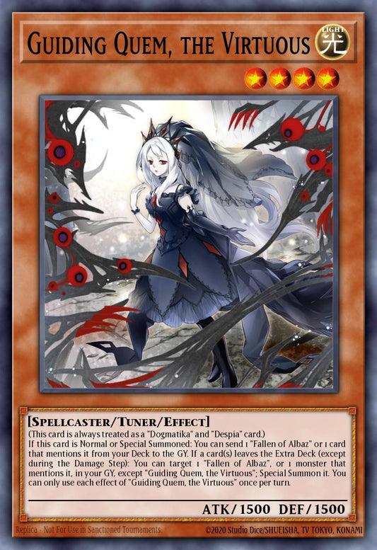 (043) YuGiOh TCG RA04: Quarter Century Stampede Single: Guiding Quem, the Virtuous (V.6 - Collectors Rare)  Collectors Rare