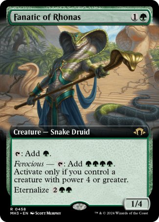 (458) Magic The Gathering Modern Horizons 3: Extras Single: Fanatic of Rhonas  Holo Rare