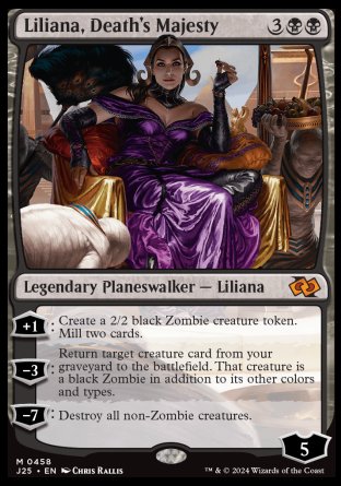 (458) Magic The Gathering Foundations Jumpstart Single: Liliana, Death's Majesty  Mythic