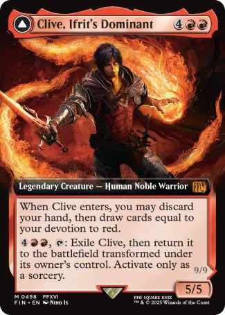 (458) Magic The Gathering Magic: The Gathering - FINAL FANTASY: Extras Single: Clive, Ifrit's Dominant // Ifrit, Warden of Inferno (V.3)  Mythic