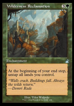 (458) Magic The Gathering Ravnica Remastered: Extras Single: Wilderness Reclamation  Uncommon