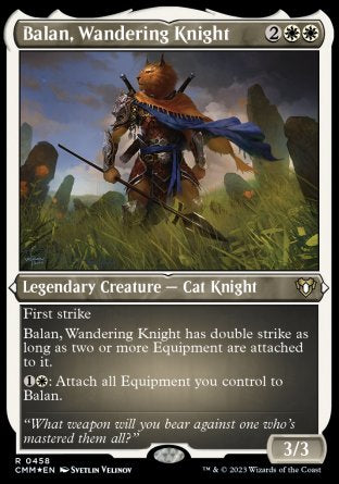 (458) Magic The Gathering Commander Masters: Extras Single: Balan, Wandering Knight  Rare