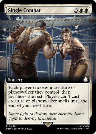 (458) Magic The Gathering Universes Beyond: Fallout: Extras Single: Single Combat (V.1)  Holo Rare