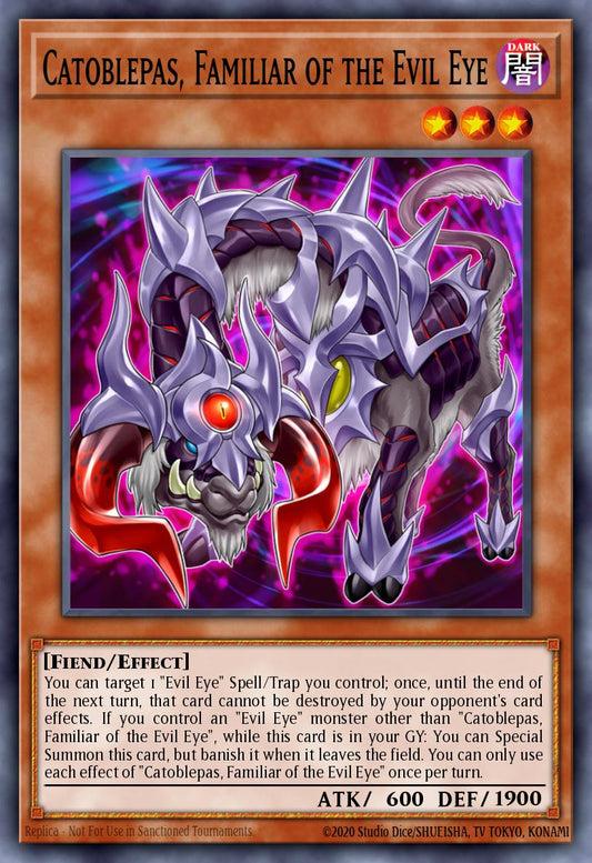 (234) YuGiOh TCG MP20: 2020 Tin of Lost Memories Mega Pack Single: Catoblepas, Familiar of the Evil Eye  Common