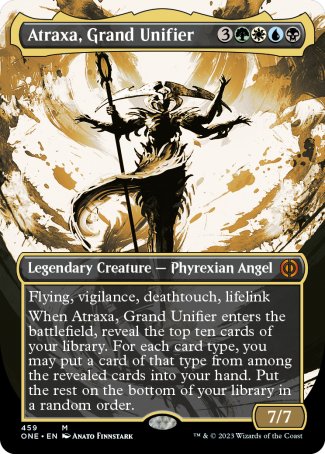 (459) Magic The Gathering Phyrexia: All Will Be One: Extras Single: Atraxa, Grand Unifier (V.3) Holo Mythic