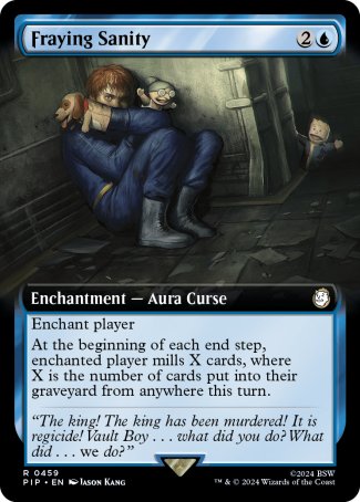 (459) Magic The Gathering Universes Beyond: Fallout: Extras Single: Fraying Sanity (V.1)  Holo Rare