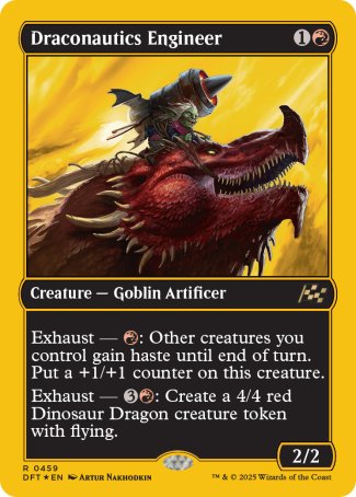 (459) Magic The Gathering Aetherdrift: First-Place Single: Draconautics Engineer (V.1)  Rare