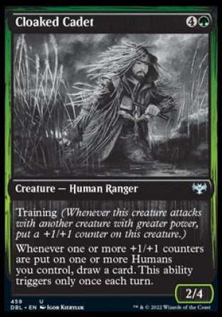 (459) Magic The Gathering Innistrad: Double Feature Single: Cloaked Cadet Holo Uncommon